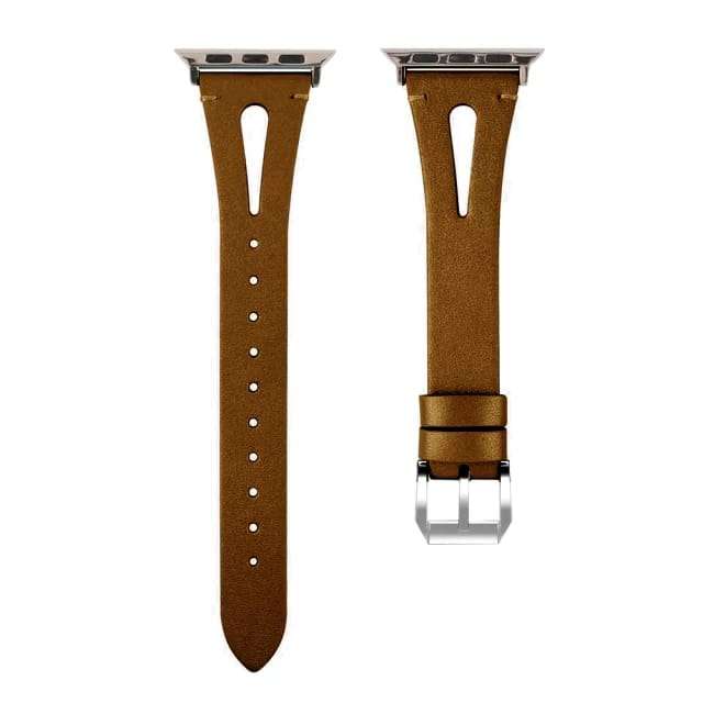 38/40/41 MM Brown Feminine Leather Band for Apple Watches