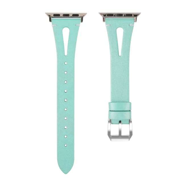 38/40/41 MM Aqua Green Feminine Leather Band for Apple Watches