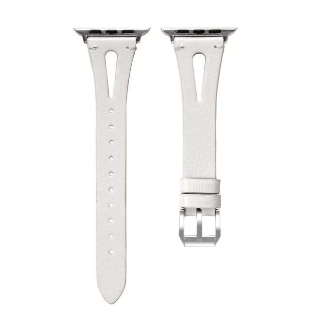 38/40/41 MM White Feminine Leather Band for Apple Watches