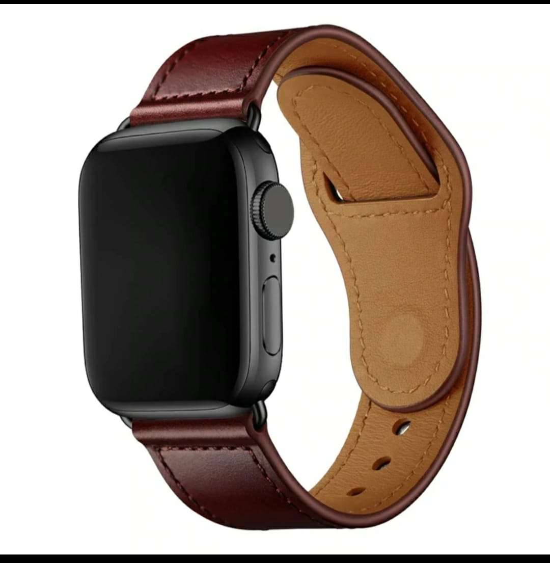 42/44/45/49 MM Maroon Hybrid Leather straps for Apple watches