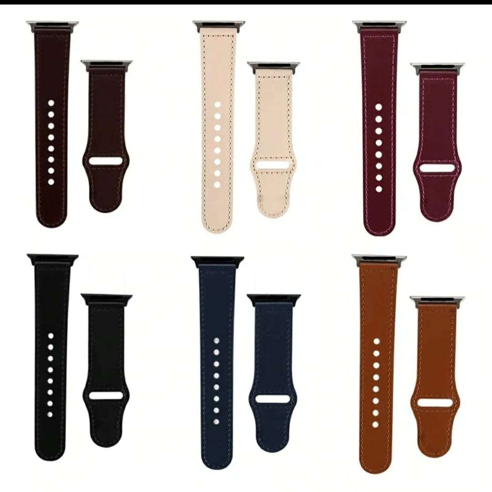42/44/45/49 MM Blue Hybrid Leather straps for Apple watches