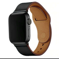 42/44/45/49 MM Black Hybrid Leather straps for Apple watches