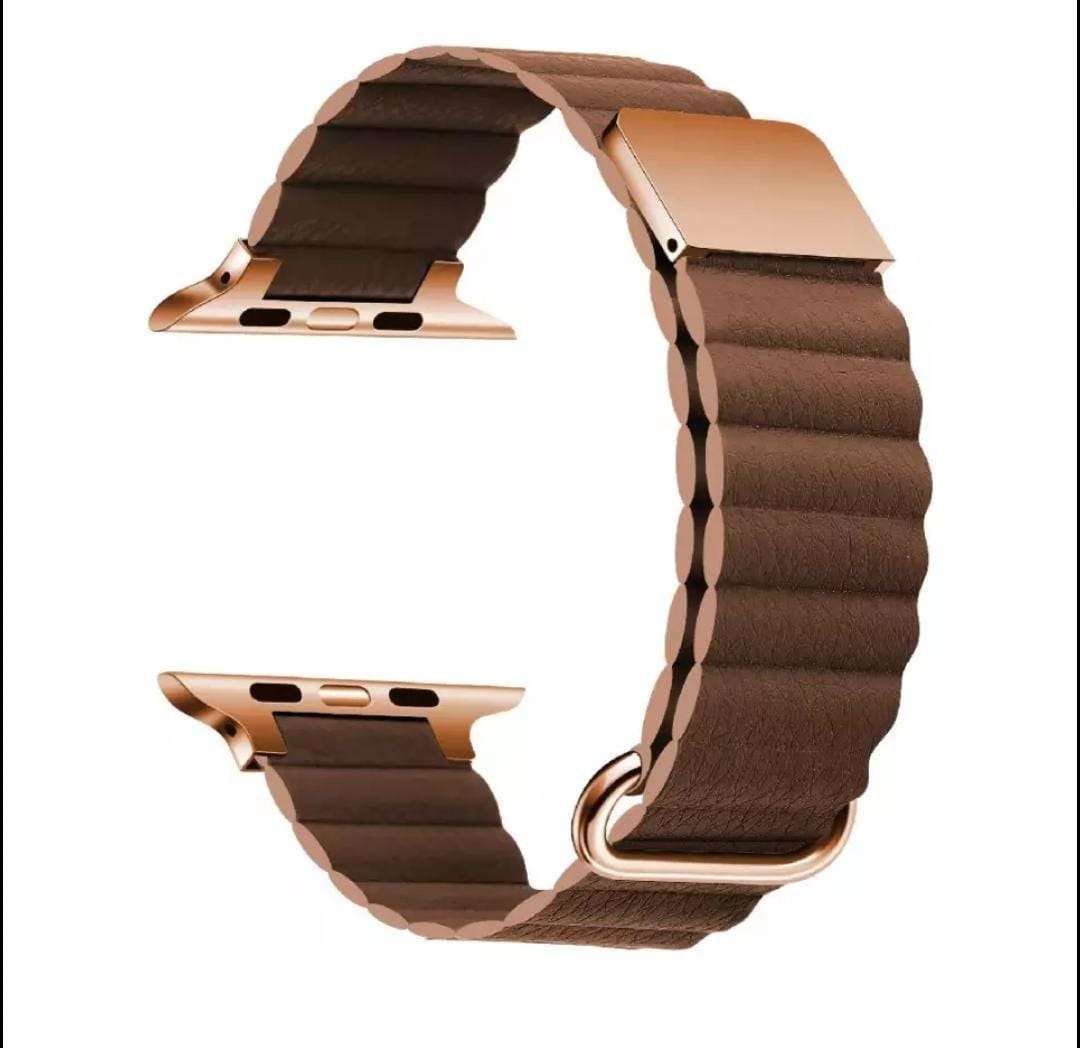 Ultra Luxury Leather Magnetic Band - 38/40/41 MM - Brown