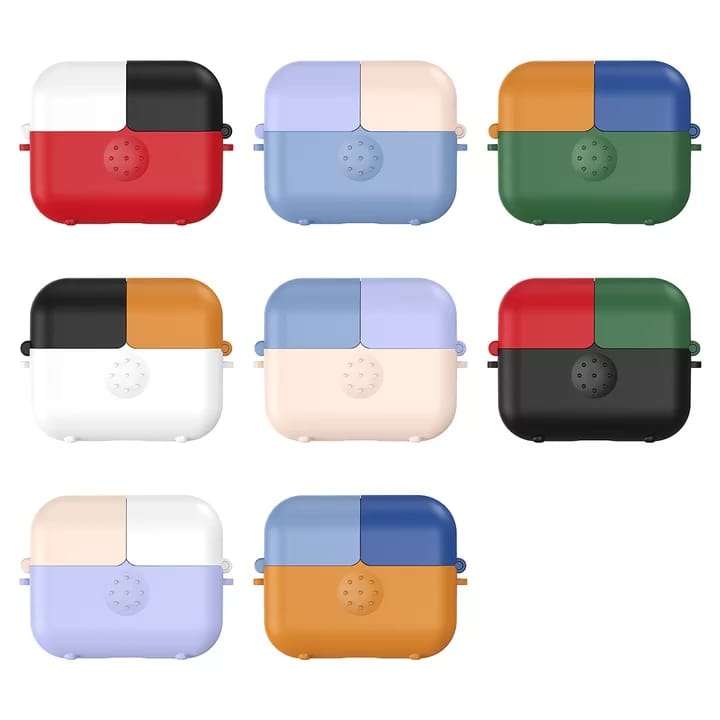 Blue+Purple+Brown Colorful Protective Case for Airpods Pro