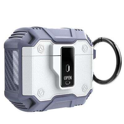 White Rugged Silicone Armor case for Apple AirPods 3