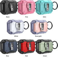 White Rugged Silicone Armor case for Apple AirPods Pro