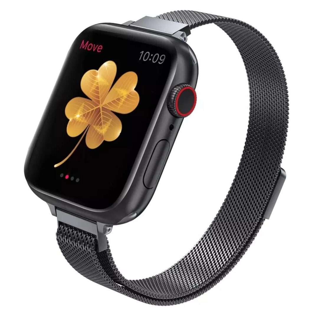 42/44/45/49 MM Black Gold Slim Metal Bands for Apple Watches