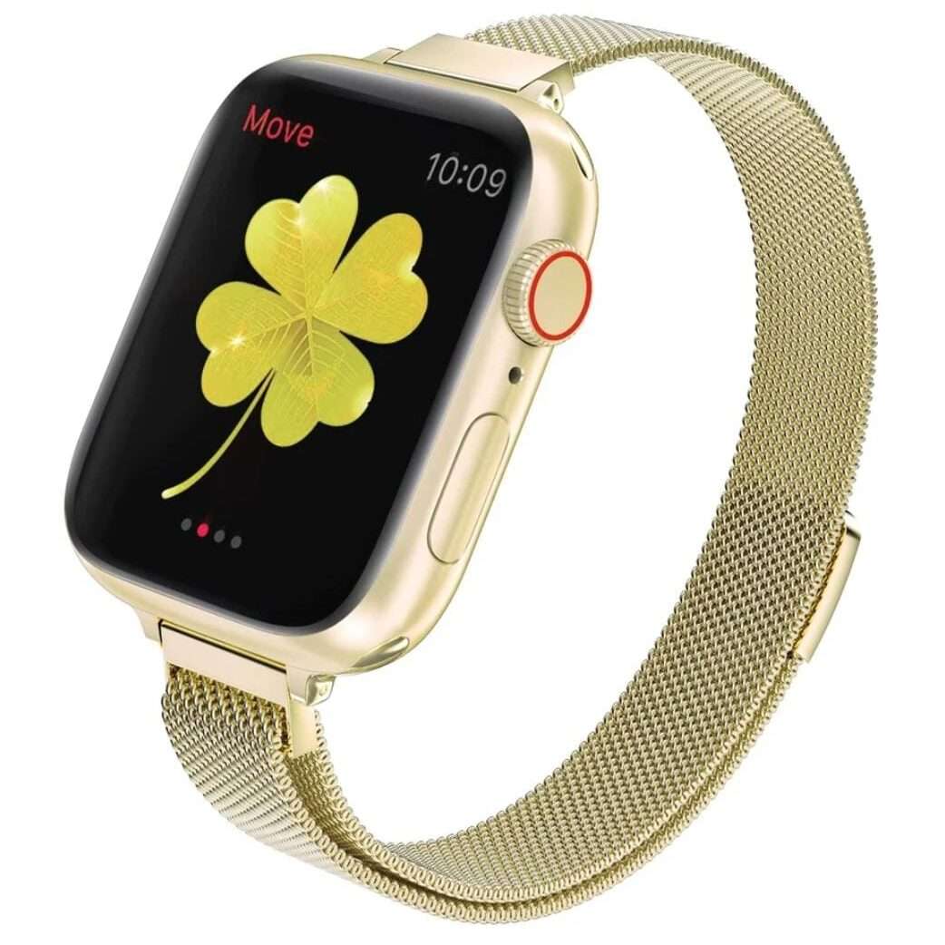 42/44/45/49 MM Gold Slim Metal Bands for Apple Watches