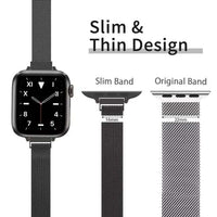 42/44/45/49 MM Space Grey Slim Metal Bands for Apple Watches