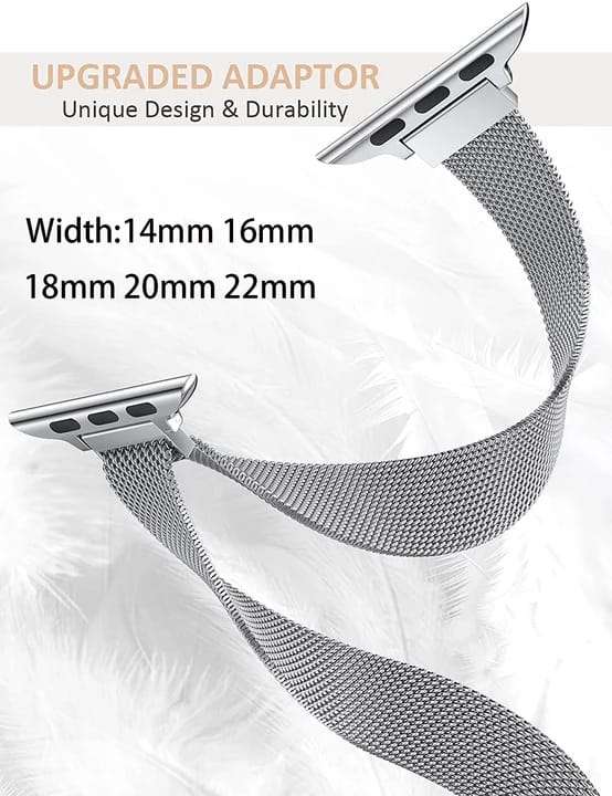 38/40/41MM Silver Slim Metal Bands for Apple Watches