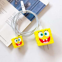 Sponge Bob Silicone cartoon charger protective case for iphone