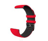 22MM Black/ Red Dual Two Color Silicon Watch Band