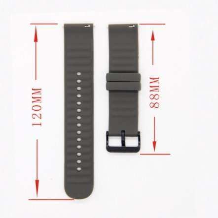 20MM Black/ Red Dual Two Color Silicon Bands for Android Smartwatches