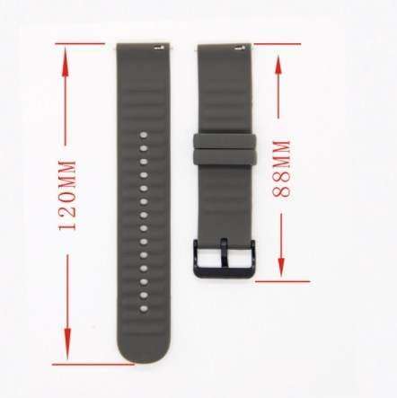 20MM Black/Green Dual Two-Color Silicon Watch Band