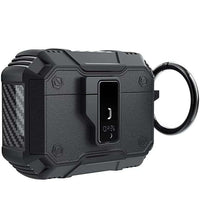 Black Rugged Silicone Armor case for Apple AirPods 3