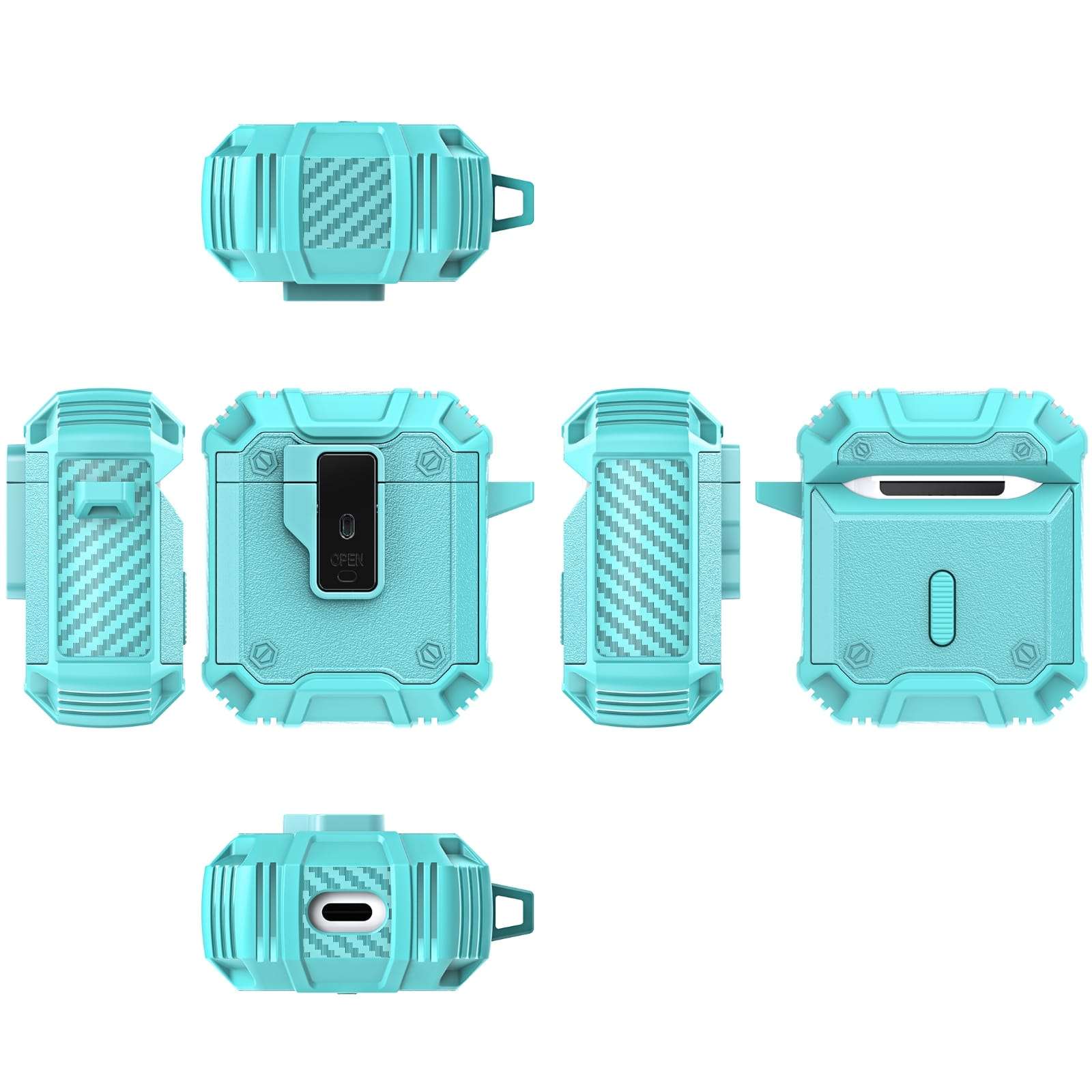 Blue Color Armor case for Apple Airpods 1/2