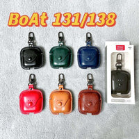 Light Brown Leather Cover Compatible with Boat Airdopes 131/138