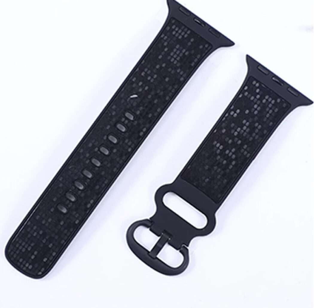 Water Cube Strap Compatible with iwatch Series 42/44/45 MM (Black)