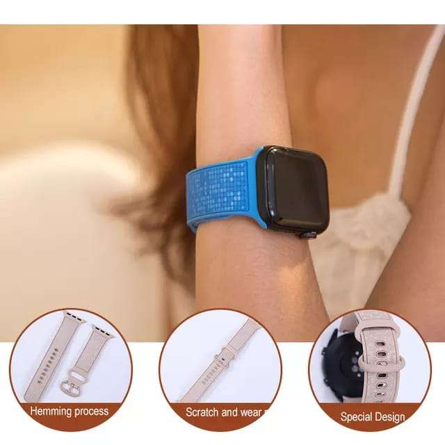 Water Cube Strap Compatible with iwatch Series 38/40/41 MM (Brown)