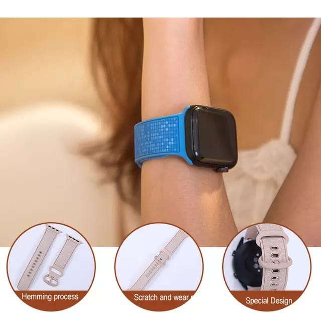 Water Cube Strap Compatible with iwatch Series 38/40/41 MM (Black)