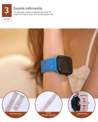 Water Cube Strap Compatible with iwatch Series 38/40/41 MM (Brown)