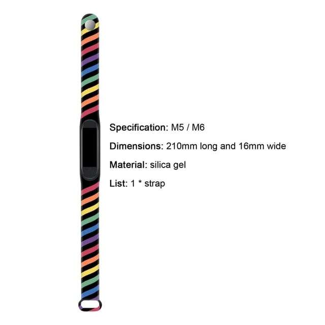 Black Rainbow Candy Colorful for Mi Bands 5/6