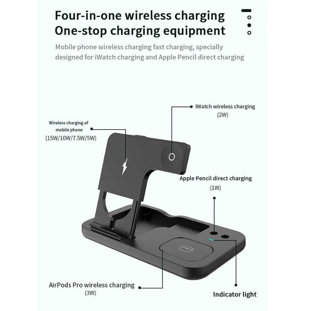Wireless Charger For Apple Watch Pencil 1,Airpods 1/2/Pro, Apple iwatch & Wireless compatible Mobile Phones