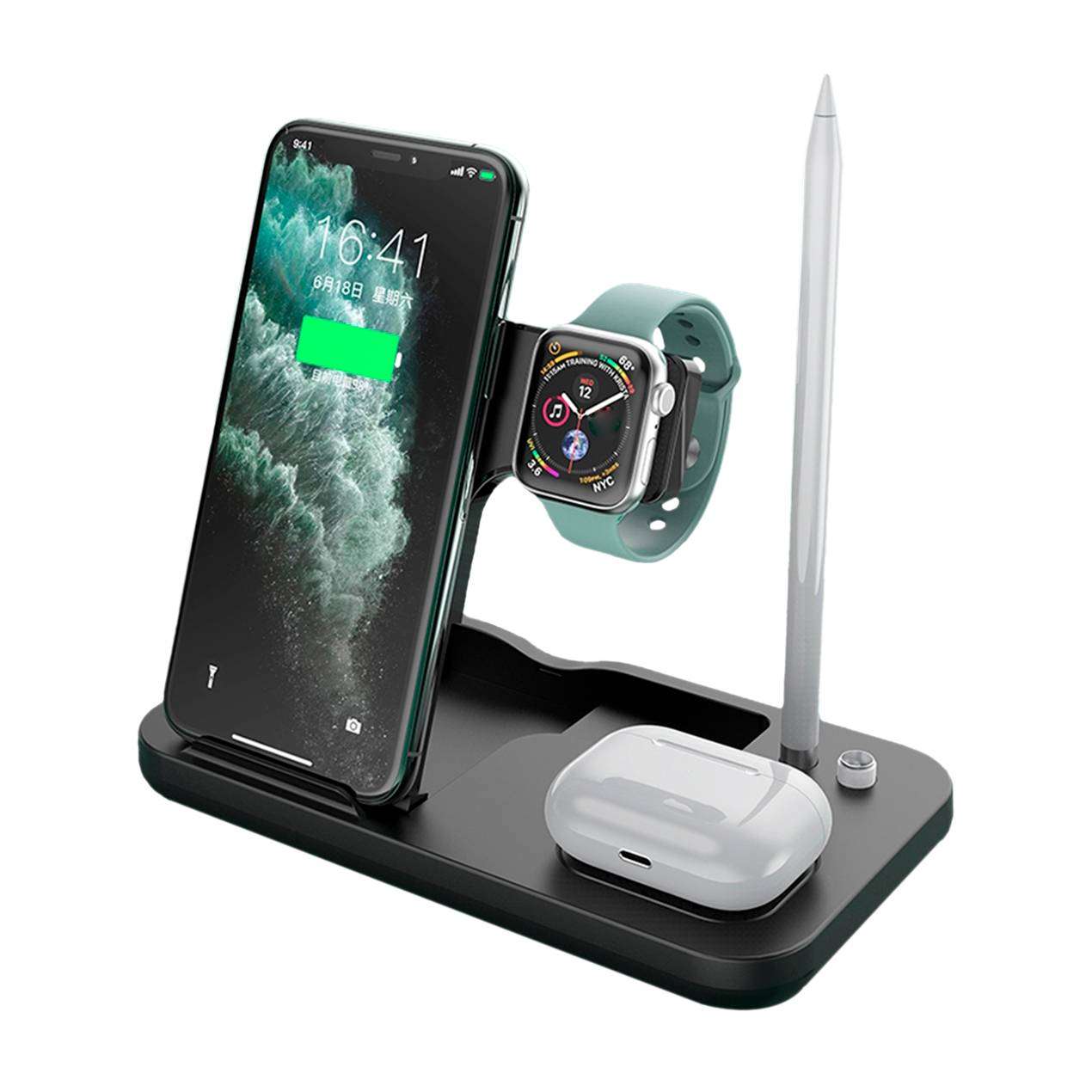 Wireless Charger For Apple Watch Pencil 1,Airpods 1/2/Pro, Apple iwatch & Wireless compatible Mobile Phones