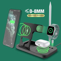 Wireless Charger For Apple Watch Pencil 1,Airpods 1/2/Pro, Apple iwatch & Wireless compatible Mobile Phones