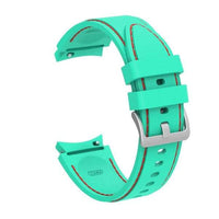 20mm Aqua Blue / Red Silicone straps for Samsung watch 4/5