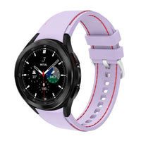 20mm Samsung silicone Straps - Lavender / Red