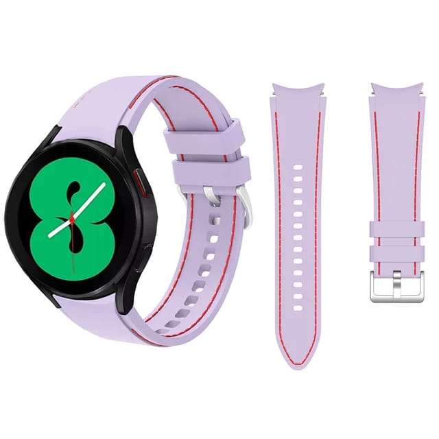 20mm Samsung silicone Straps - Lavender / Red