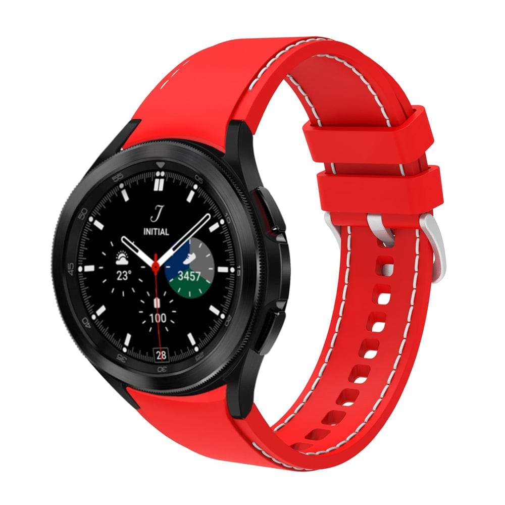 20mm Samsung silicone Straps - Red/ White