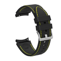 20mm Black / Yellow Silicone straps for Samsung watch 4/5