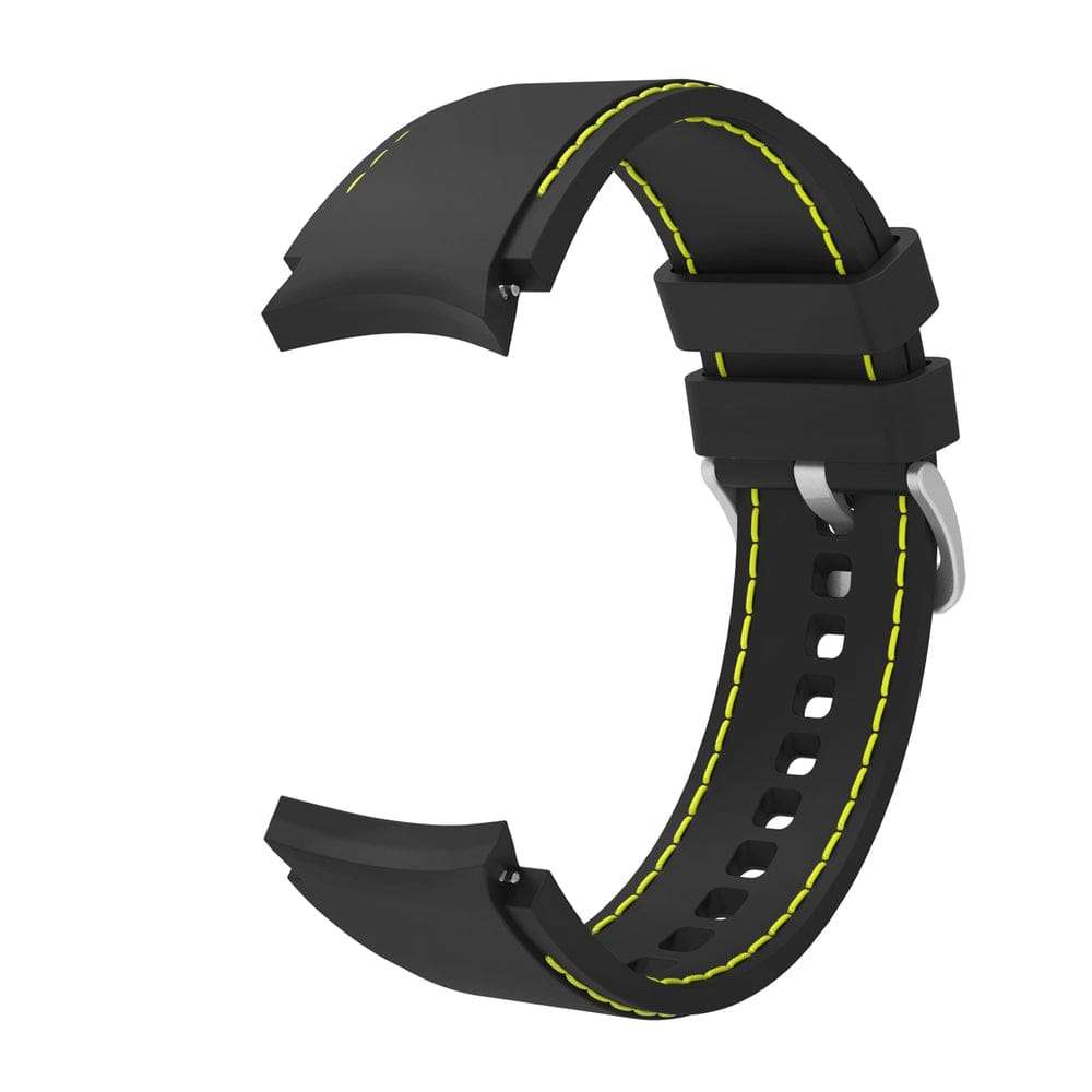 20mm Black / Yellow Silicone straps for Samsung watch 4/5