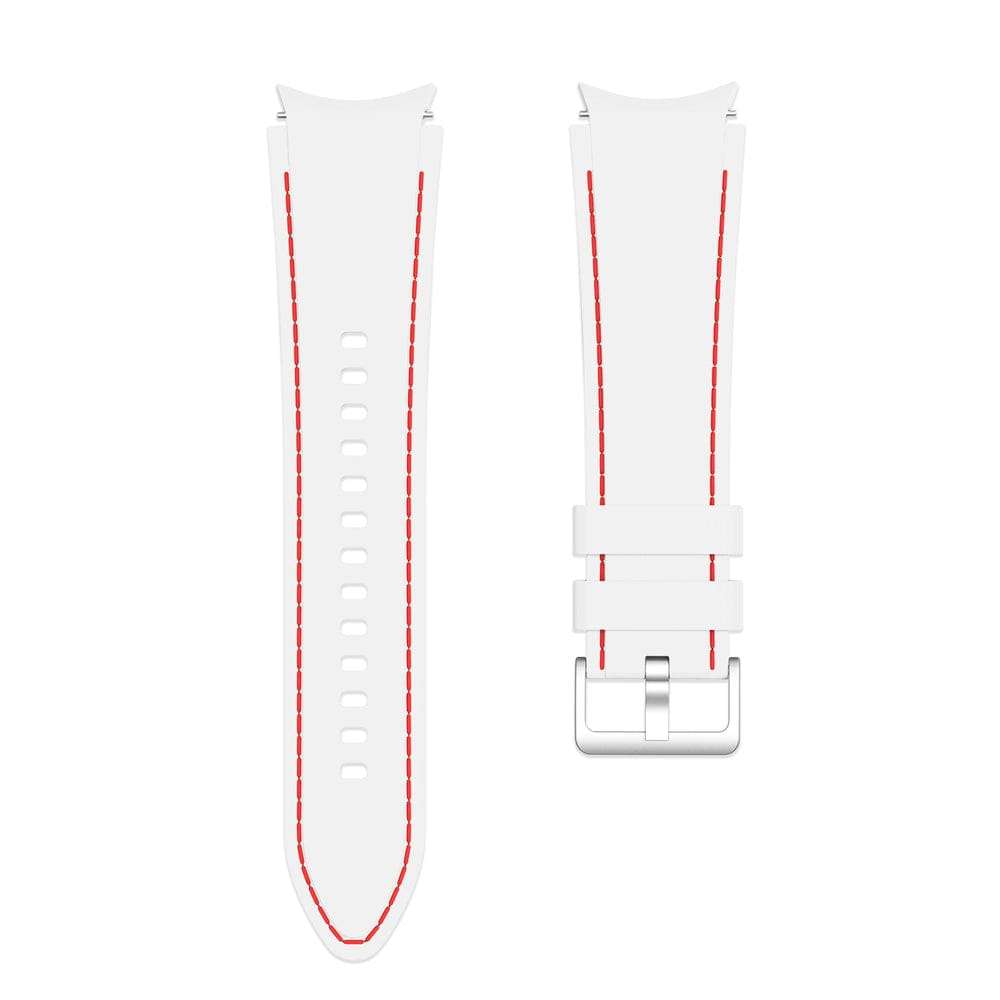 20mm Samsung silicone Straps - White / Red