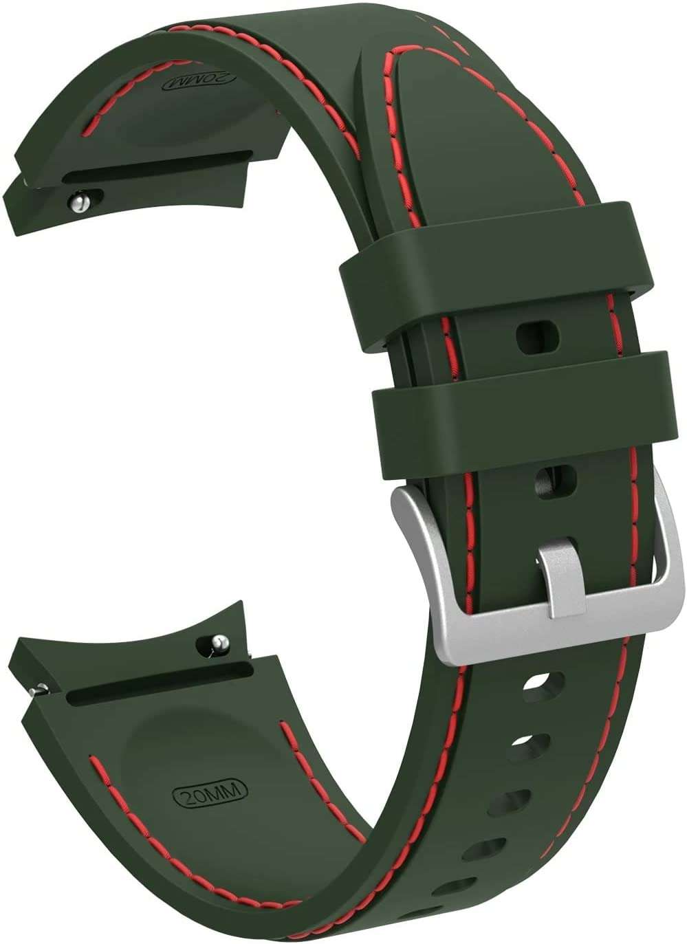 20mm Samsung silicone Straps - Green/Red
