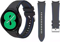 20mm Black / Blue Silicone straps for Samsung watch 4/5