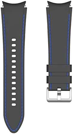 20mm Black / Blue Silicone straps for Samsung watch 4/5
