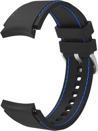 20mm Black / Blue Silicone straps for Samsung watch 4/5