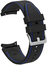 20mm Black / Blue Silicone straps for Samsung watch 4/5