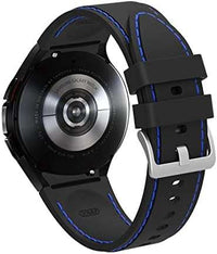 20mm Black / Blue Silicone straps for Samsung watch 4/5
