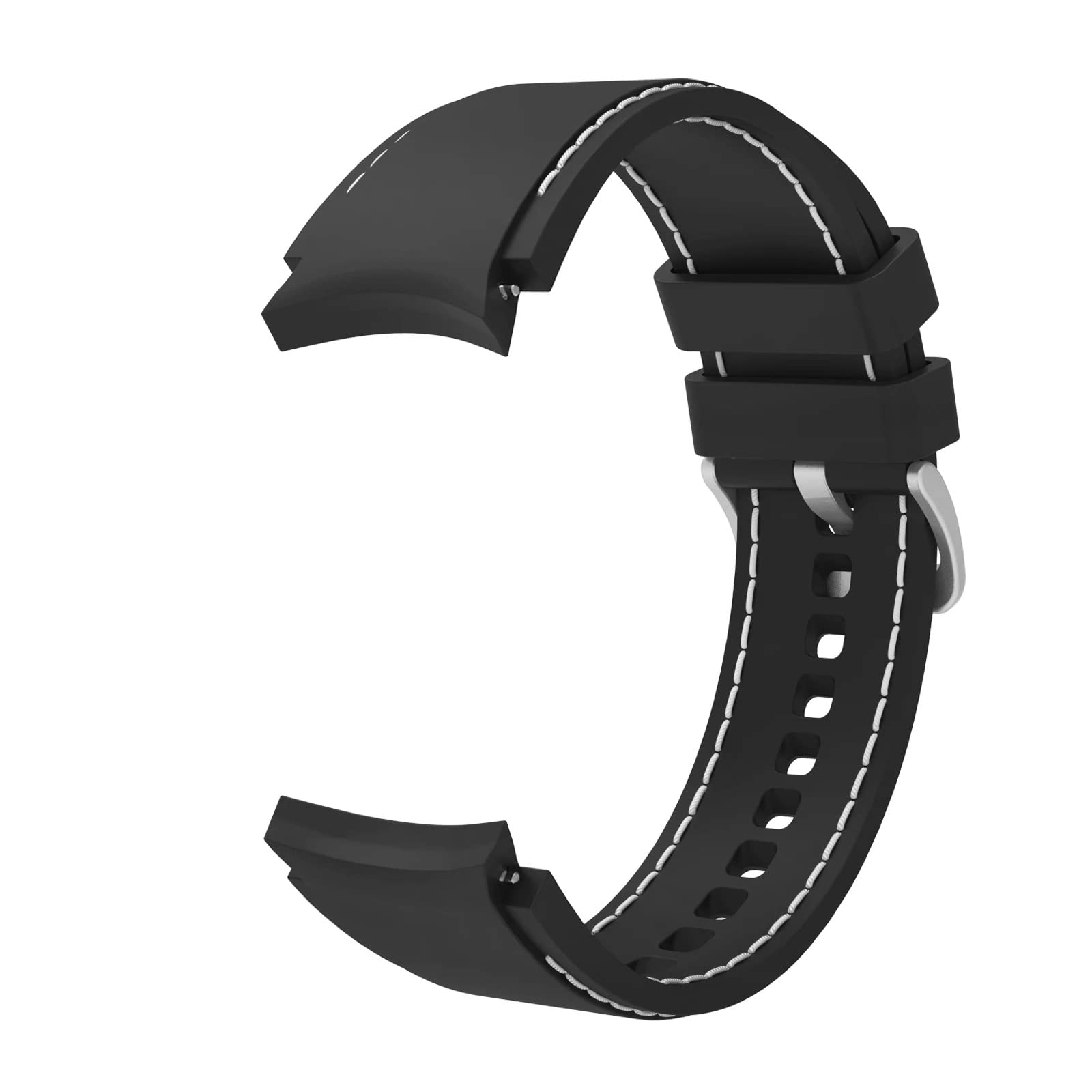 20mm Black / White Silicone straps for Samsung watch 4/5