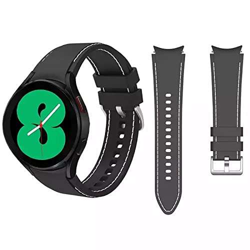 20mm Black / White Silicone straps for Samsung watch 4/5