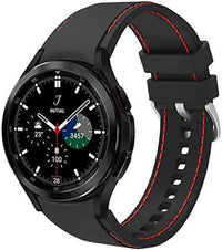 20mm Black / Red Silicone straps for Samsung watch 4/5