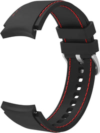 20mm Black / Red Silicone straps for Samsung watch 4/5
