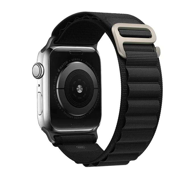 42/44/45/49 MM Black Alpine loop straps for Apple watches