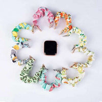42/44/45/49 MM Avocado Printed Premium Scrunchy Bands for Apple Watches