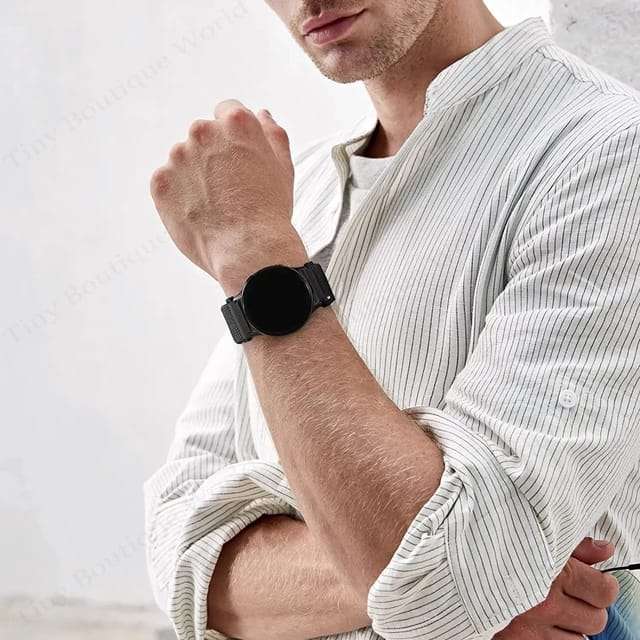 22 MM Black Alphine loop Universal Bands