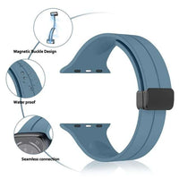 Wine Red D-Buckle Silicone Strong <br> Magnetic Bands (38/40/41 MM)